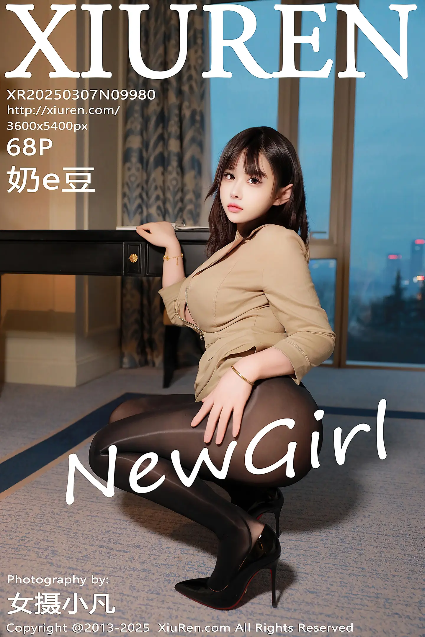 [XiuRen秀人网]No.9980_新人模特奶e豆性感杏色风衣露超薄连体黑丝秀丰满身材诱惑写真68P-秀人网 - XiuRen.Space